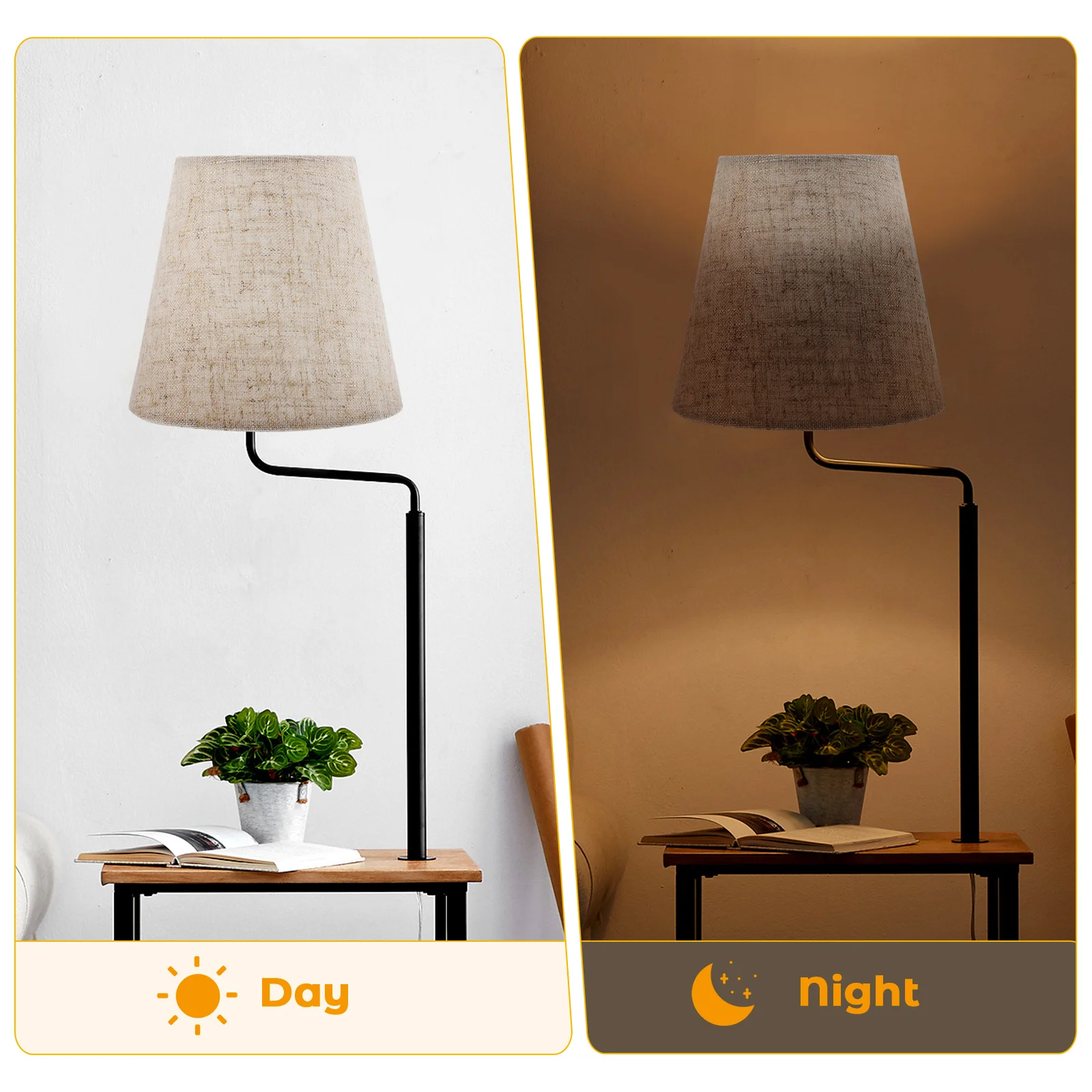 

6 Pcs Linen Lamp Shade Chandelier Fabric Lampshades Beige Soft Replacement Bedside Table Cover Durable Sturdy Easy Install