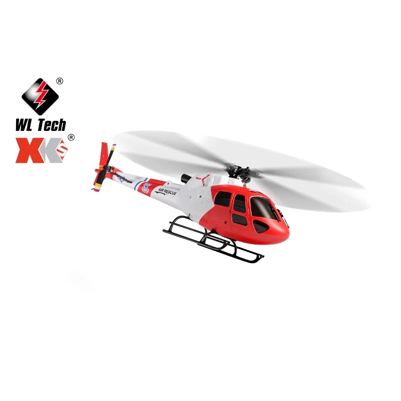 New K150 Little Squirrel AS350 4CH 3-Blade Aileronless Helicopter, Barometer Optical Flow Height Lock RC Model