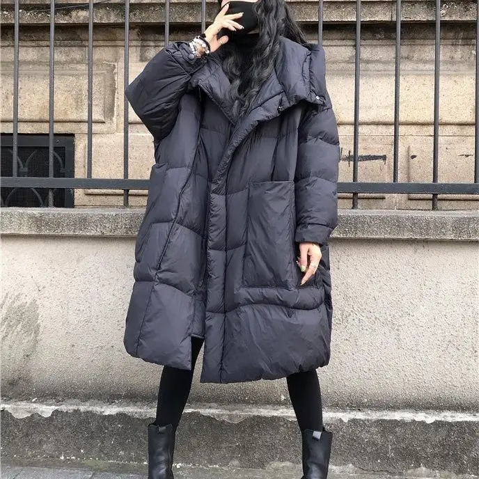 2024 Fashion Winter New Women\'s Down Jacket Loose Commuting Leisure Oversize White Duck Down Parkas