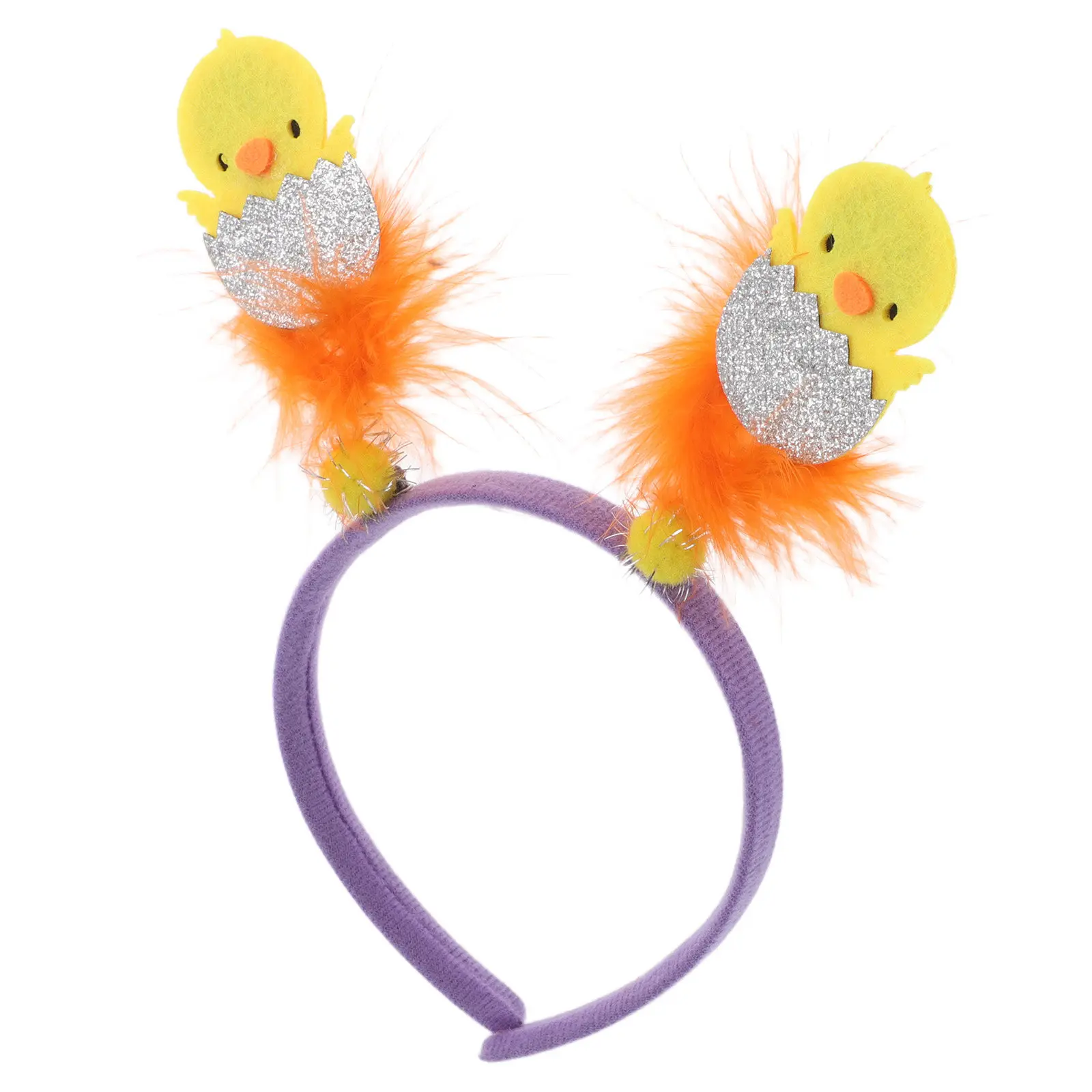 

Easter Yellow Chick Feathered Headband Cute Cartoon Hair Boppers Easter Party Costume Accessories Hair Hoop Carnival Headdress