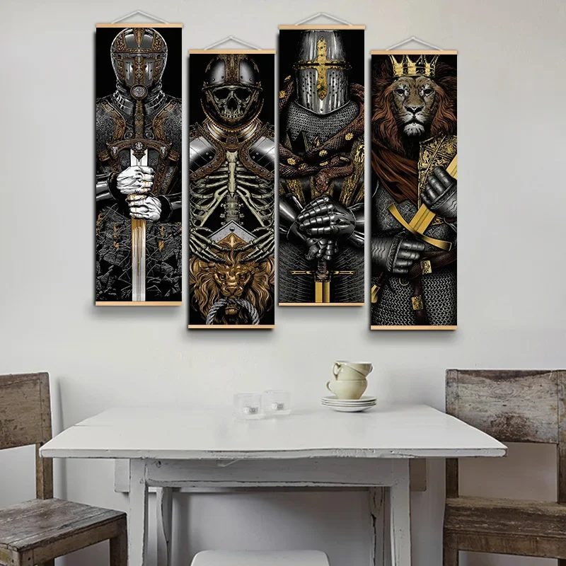 Japanese Ukiyoe for canvas painting with frame poster pictures for living room decoration wall art with wood hanging scroll