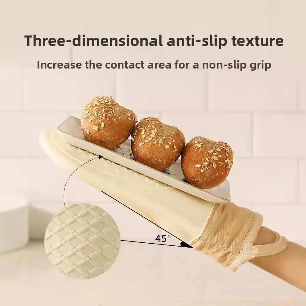 Guanti resistenti al calore in silicone ispessito - Speciale per cuocere guanti isolanti da forno resistenti alle alte temperature resistenti al calore