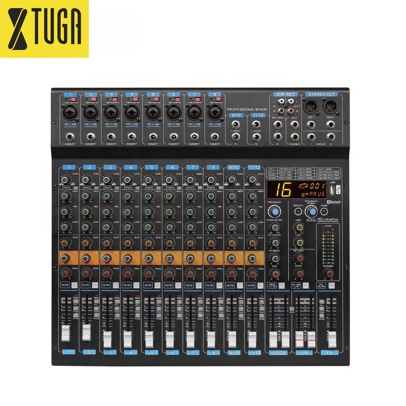 Xtuga ATS-122 High Quality 12 Channel Professional Powered Digital Mixer