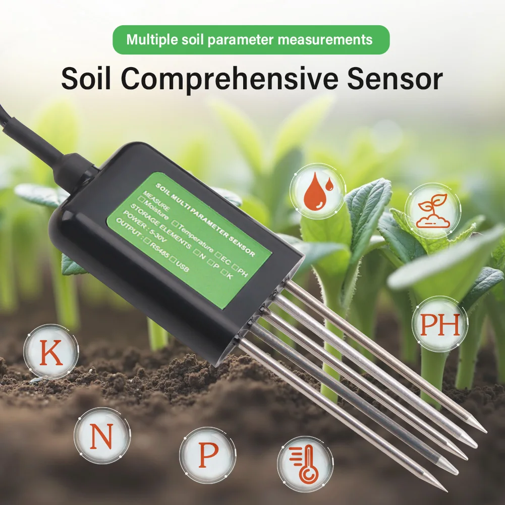 YIERYI Soil pH Meter Moisture Tester Soil Analyzer for Android USB Smart Garden Soil Nutrient Sensor for Greenhouse Home Farmers - Image 3