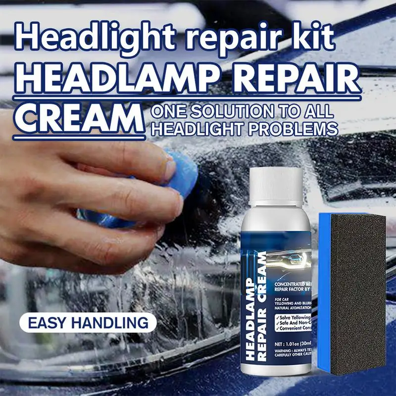 

Headlight Polish Cream Car Headlight Restoration Polishing Kits Headlamp Scratch Remover Repair Cleaning Paste car maintenance