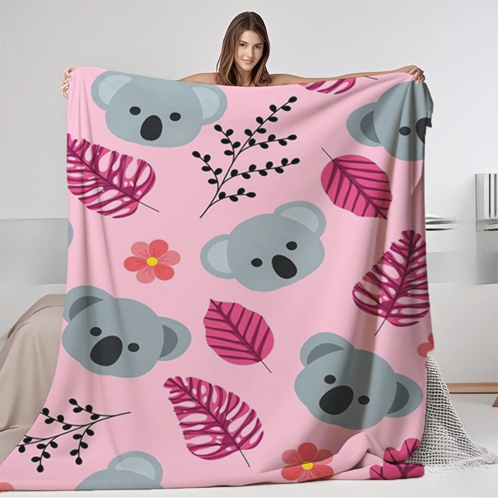 

Featured Flannel Bed Blanket Koalas In The Forest Collection Tropical Faux Fur Throw Bedsheet With No-shedding Hypoallergenic