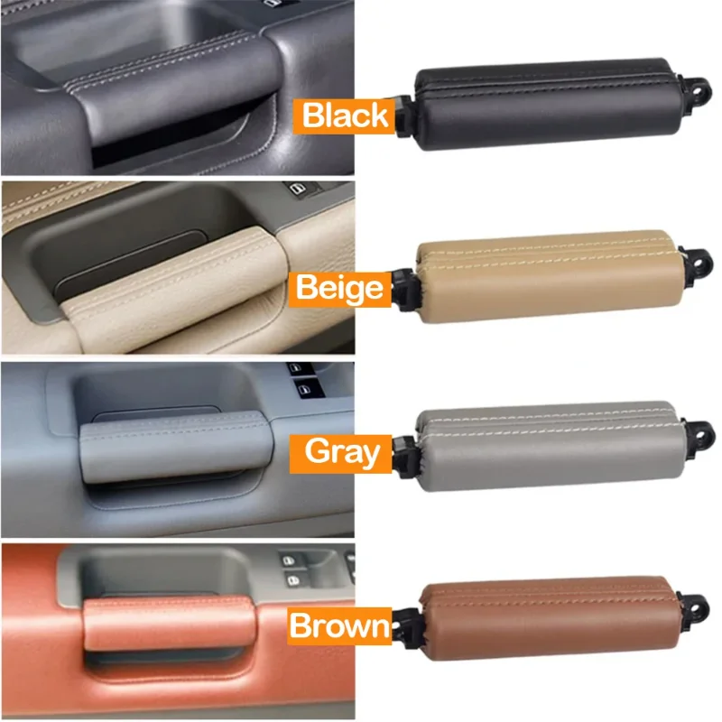 Door Leather Pull Handle For Volkswagen VW Touareg 2003 2004 2005 2006 2007 2008 2009 2010 Car Interior Left Right Hand Driver view 2