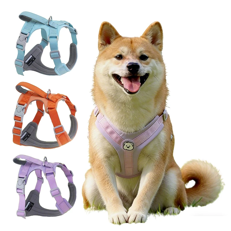 

Explosion Proof Pet Vest Harness No-Pull Breathable Adjustable Dog Chest and Back for Small Medium Dogs Outdoor Walking