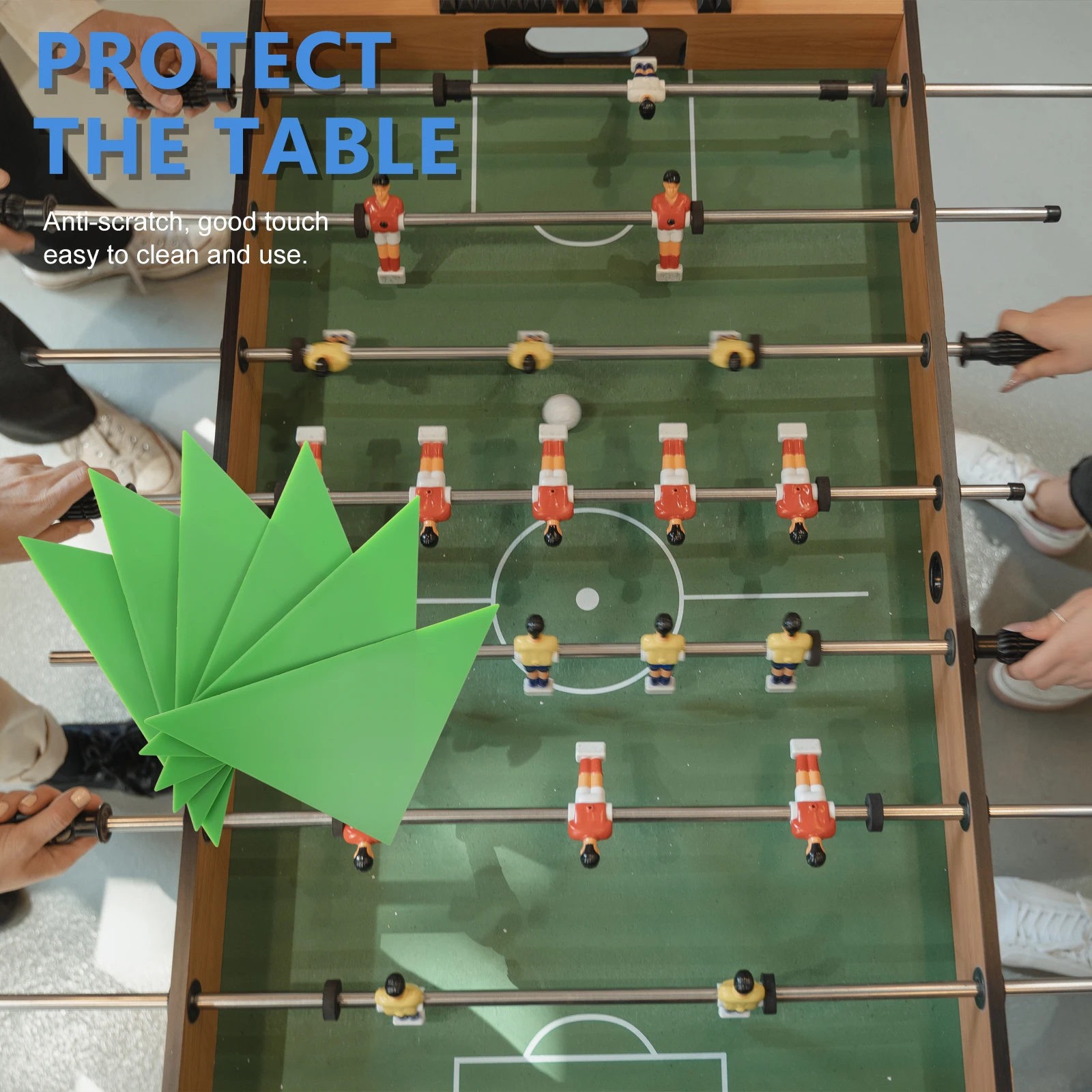 

6pcs Football Table Accessories Green Triangle Corner Protector Plastic Edges Cushion For Foosball Table Corner Cover