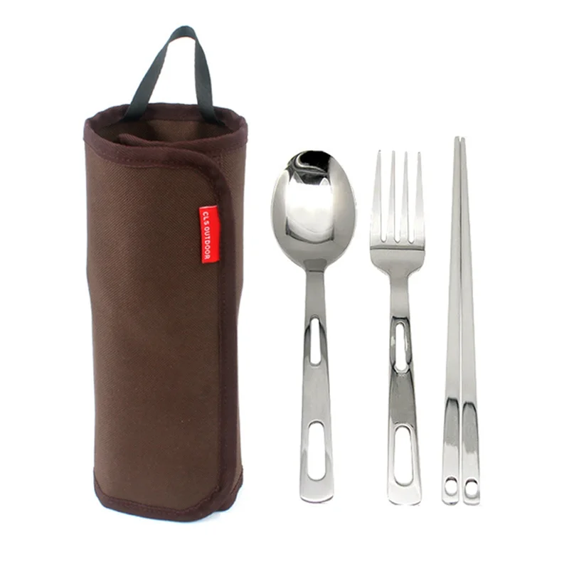 

A29Z-CLS Camping Tableware Storage Bag 4 People Outdoor Fold Tableware Set Spoon Spork Chopsticks For Camping Picnic Travel