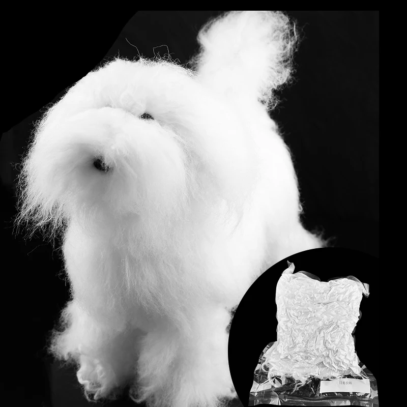 Pet Supplies Poodle Teddy Professional Beauty Simulation Faux Dog Hair Model Teddy for Grooming Practice Pet Faux Hair Fur Wig