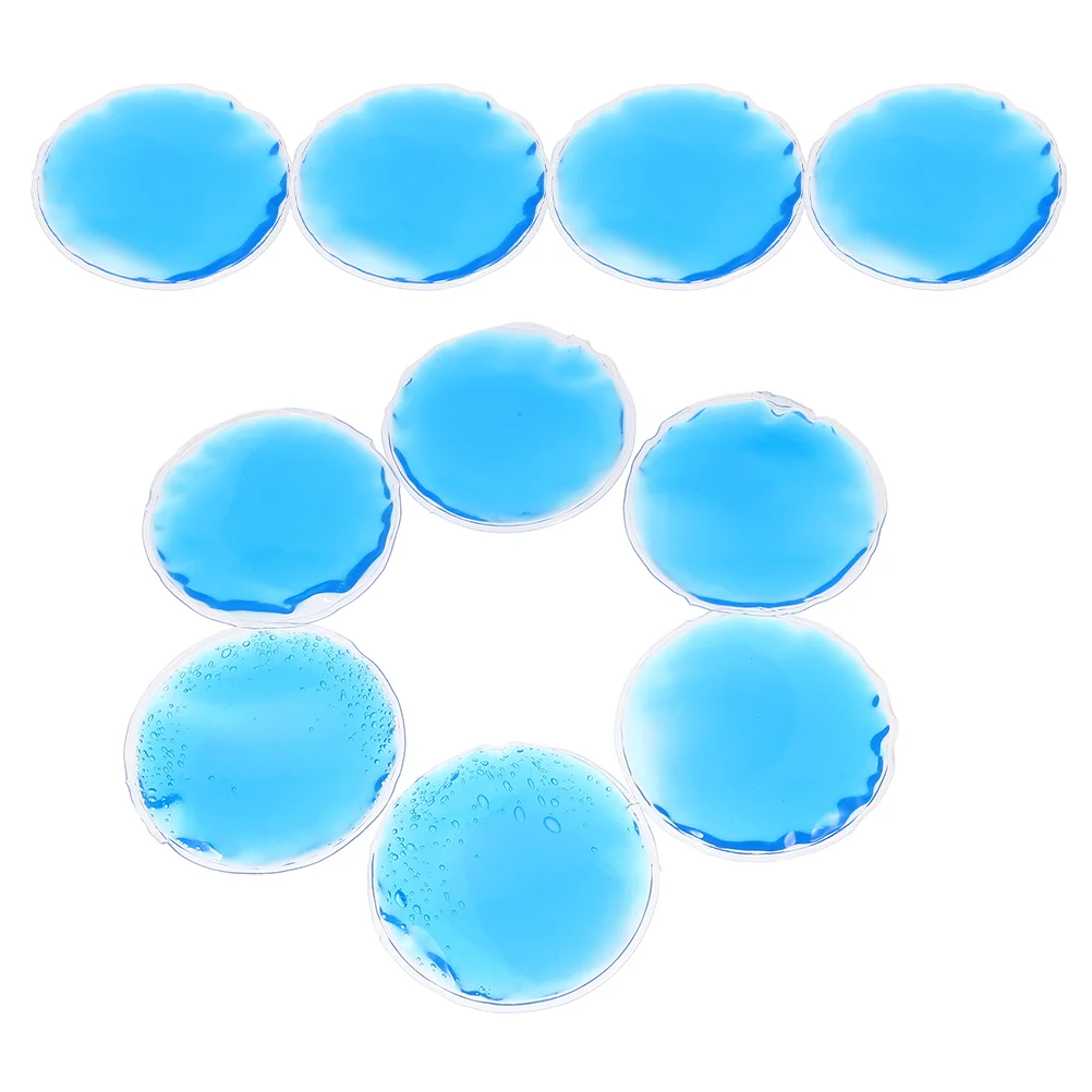 10 Pcs Cold Eye Mask Ice Pads Cool Cooling Patches Round Fatigue Relief Cover for Gel