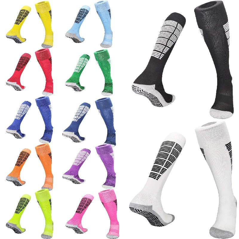 2024 Men Woman Anti Slip Soccer Socks Breathable Sports Long Football Socks Multiple Colors