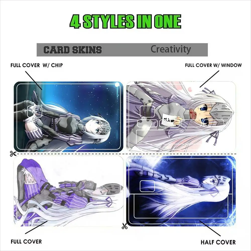Eucliwood Hellscythe Is This a Zombie Anime  Sticker Film Tape Skin for Credit Card Debit Card Waterproof Stickers Cartoon