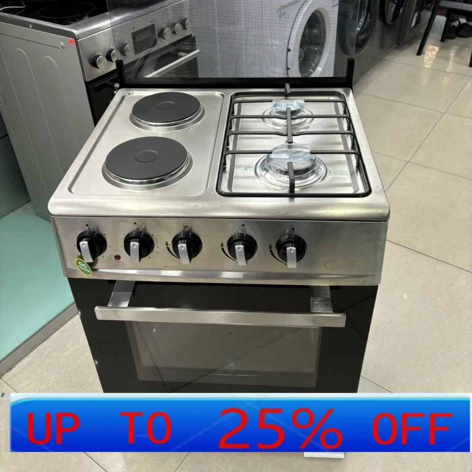 

YJQ 2 gas 2 electric gas stove with oven vertical one-piece burner stove