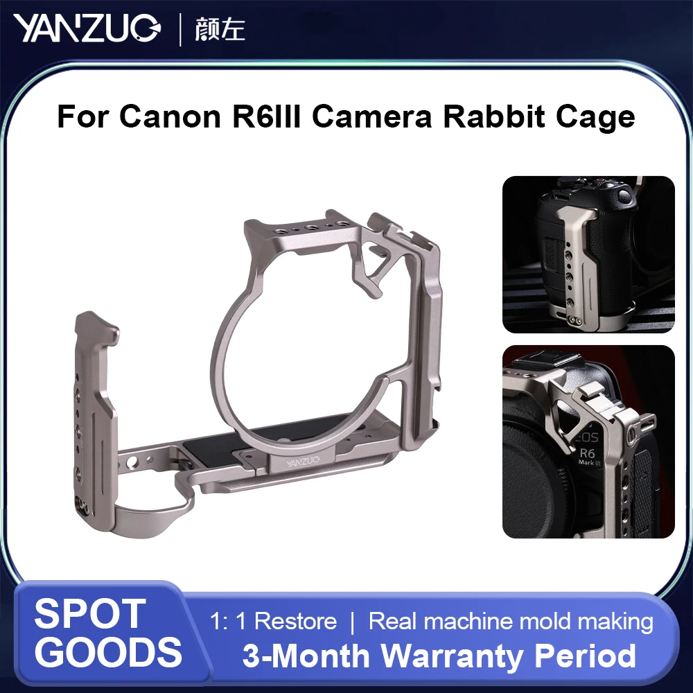 

YANZUO For Canon R63 Camera Cage R6III Metal Expansion Protective Frame Video Shooting Vlog Filmmaking Stabilizer Rig
