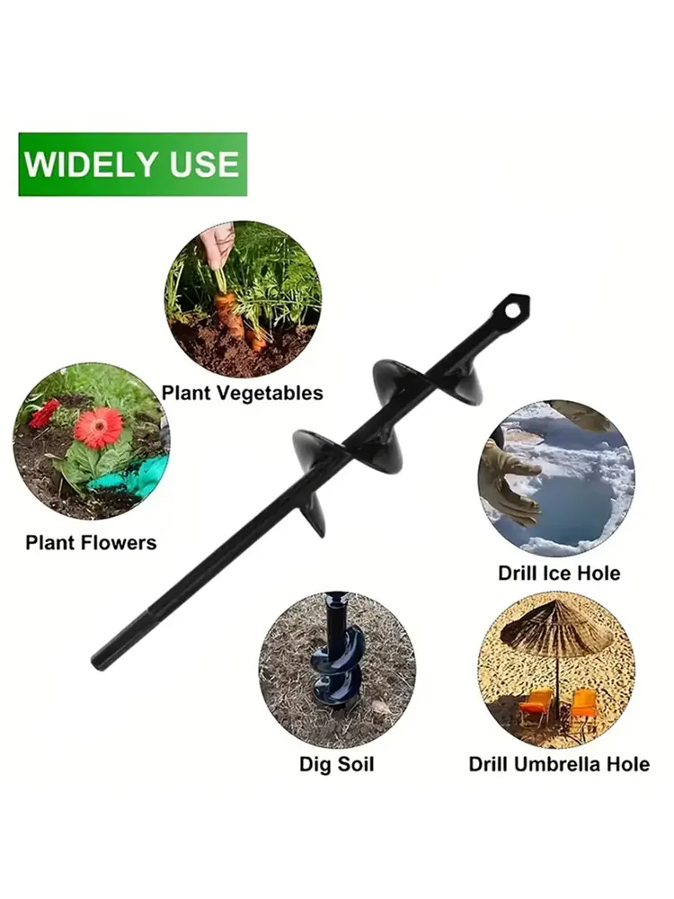 Garden Auger Spiral Drill Bit With 3/8