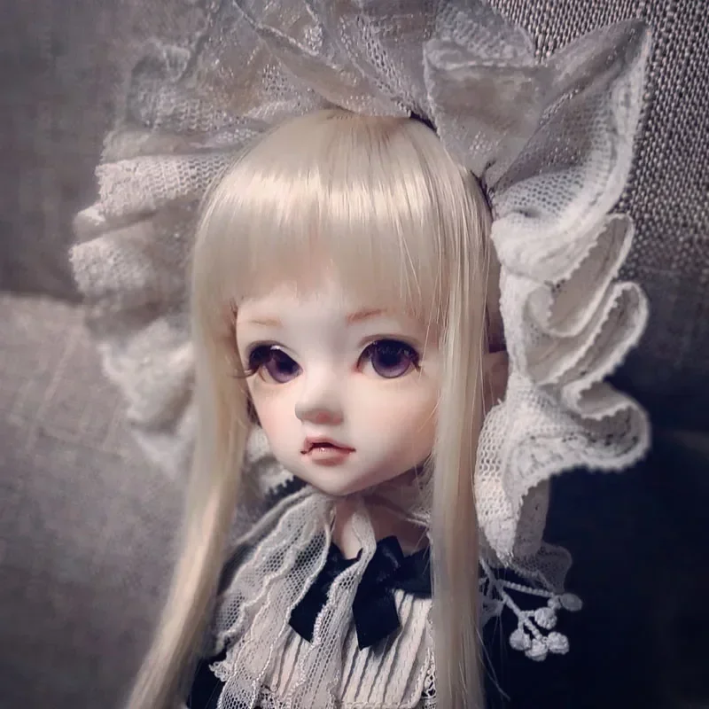 BJD SD 1/3 1/4 1/6 1/8 1/12 doll wig male and female dolls high temperature fiber neat bangs long straight hair 24 color