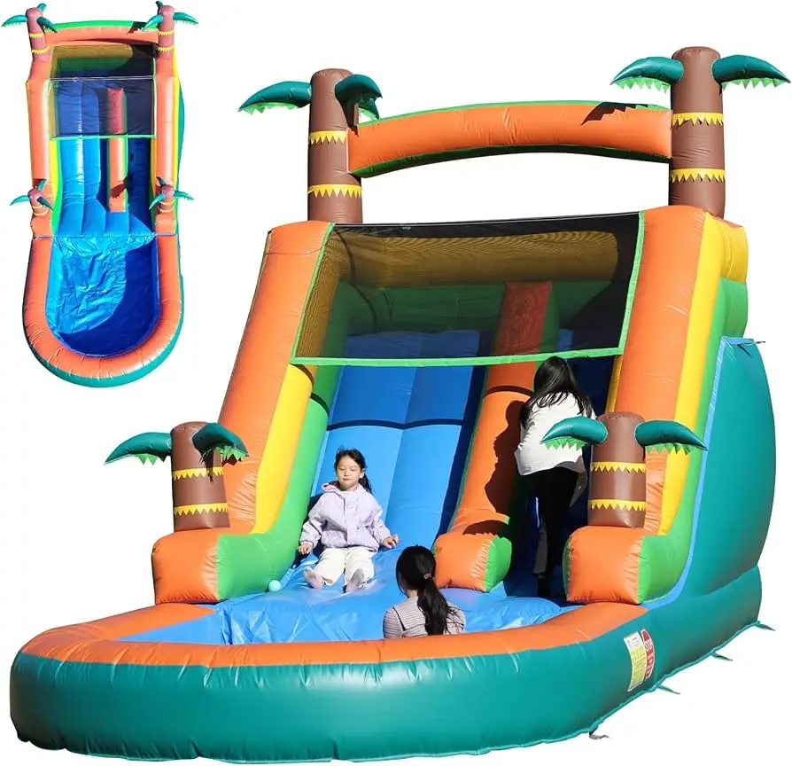 التجارية نفخ ترتد القلعة المياه الشريحة نفخ ترتد بركة ملونة نفخ بركة الشريحة #2