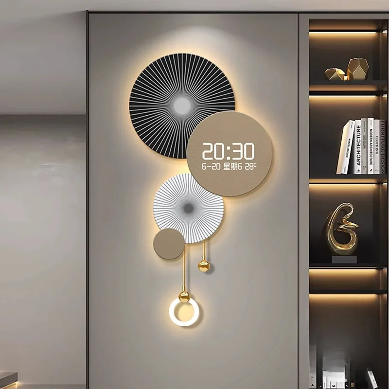 Modern Luxury Clock Wall Living Room Led Bedrooms Creative Design Restaurant Wall Clocks Fashion Reloj De Pared Home Decoration