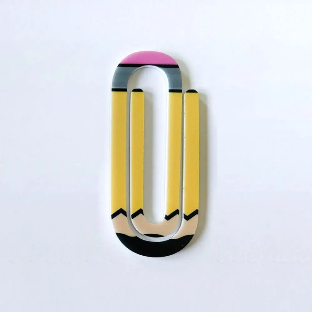 

3Pcs/set Creative Paperclip Bookmark Classroom Theme Reading Mark Notebooks Paper Clips Lightweight Acrylic Document Bookmark