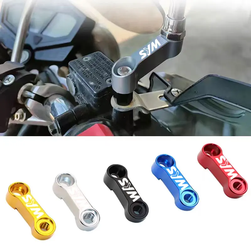 Extensión de espejos retrovisores para motocicleta, adaptadores extensores de espejo elevador, suministros elevadores, Base de visión trasera, espejos, 2 uds. Para Sanyang SYM