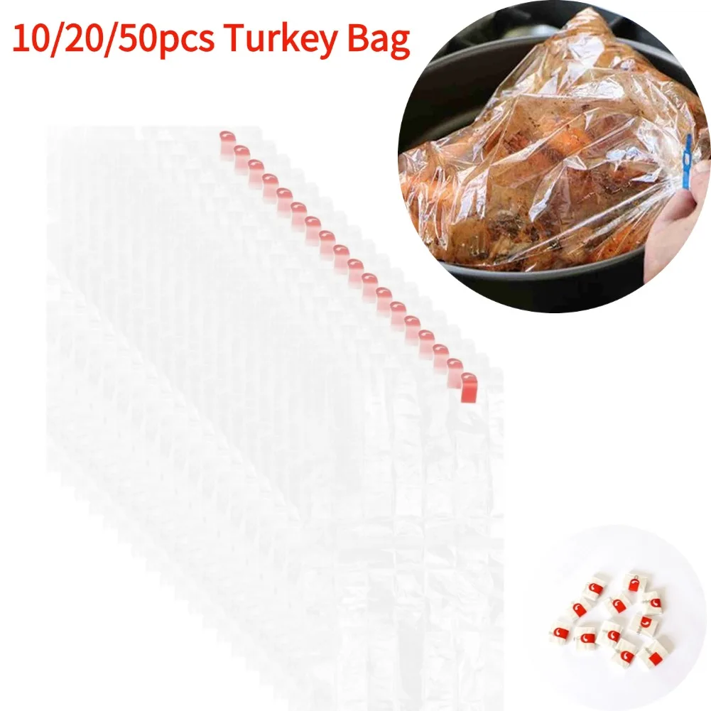 10/20/50pcs Heat Resistance Nylon-Blend Slow Cooker Liner Roasting Bags Turkey Bag For Cooking Oven Bag Baking Crock Pot Liners