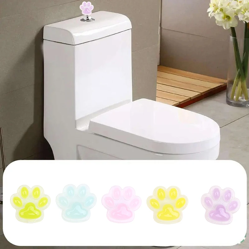 Glow-In-The-Dark Cat Claw Toilet Press Button Long Nail Protector For Women Toilet Bath Room Water Press Flush Button