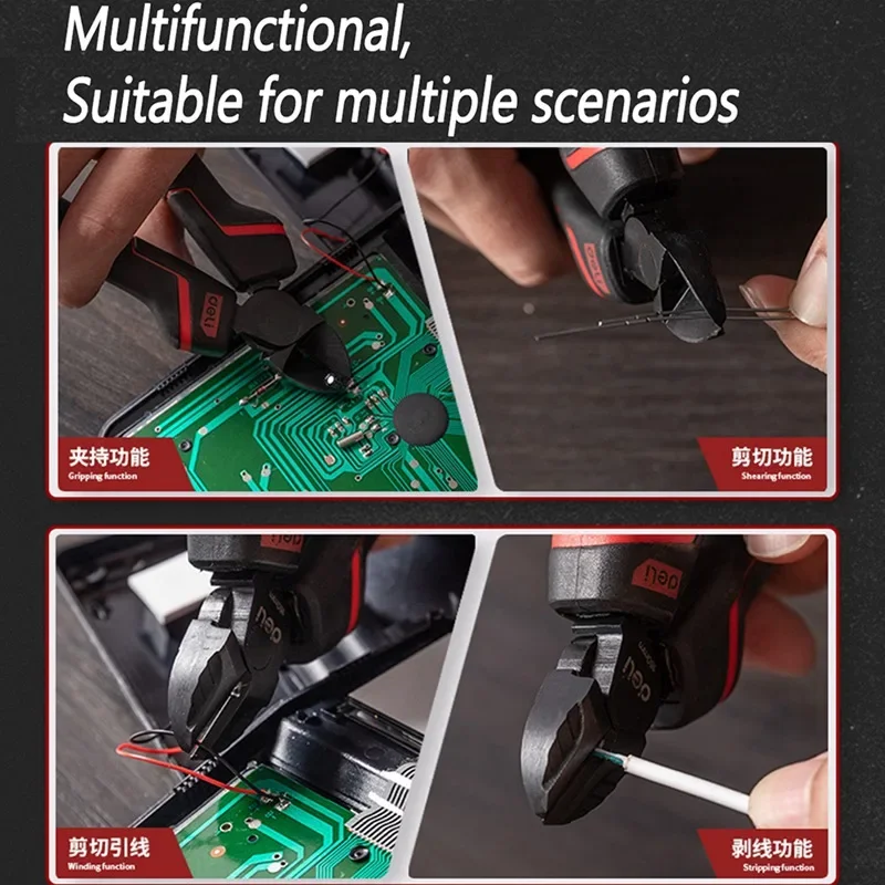 Imagem -04 - Deli-multifunctional Universal Cortadores Fio Agulha-nose Alicerce Diagonal Nose Alicerce Labor-saving Duráveis Ferramentas Eletricista