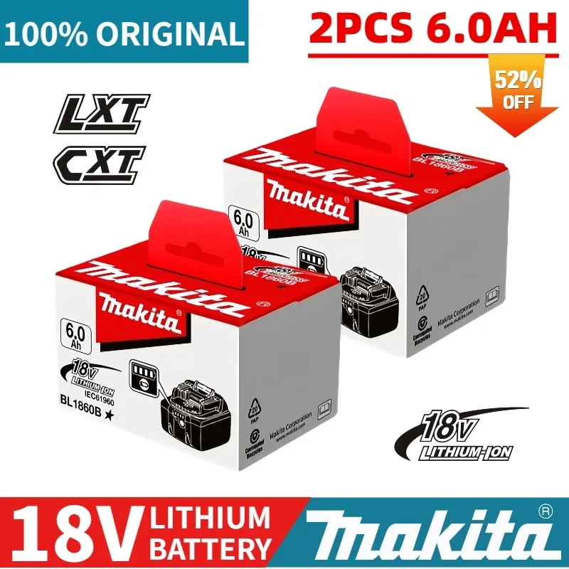 

NEW Makita 18V 6.0Ah Battery Power tool DDF487 DGA404 DTW700 DHP487 DTD173 Lithium-Ion battery Replacement LXT BL1830 BL1815