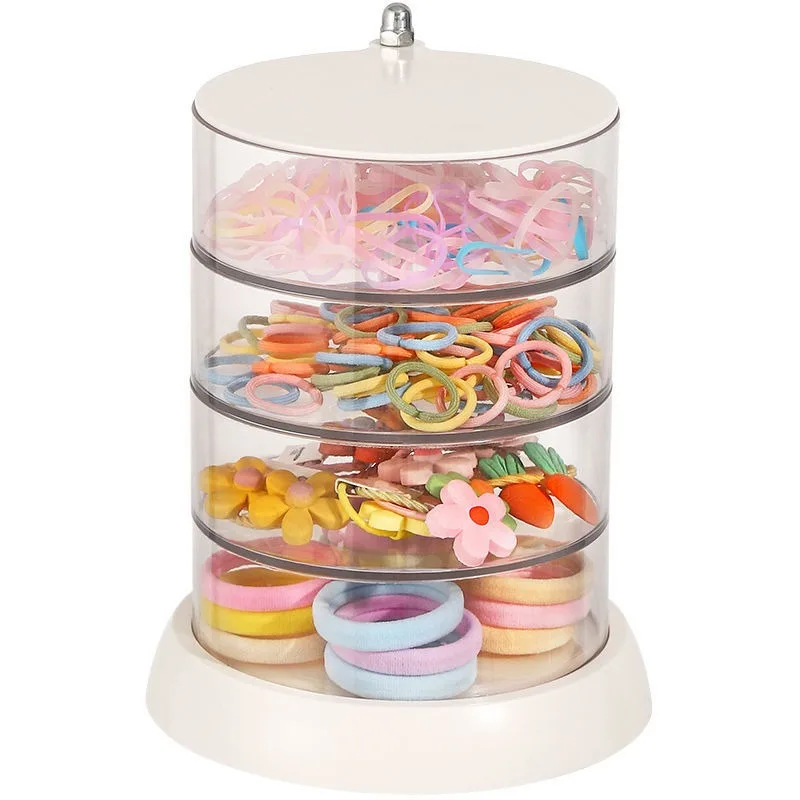 Schmuck-Organizer - Drehbare 3/4/5-Schichtige Mehrstöckige Transparente Kunststoff-Aufbewahrungsbox, Haarring-Display für den Schminktisch