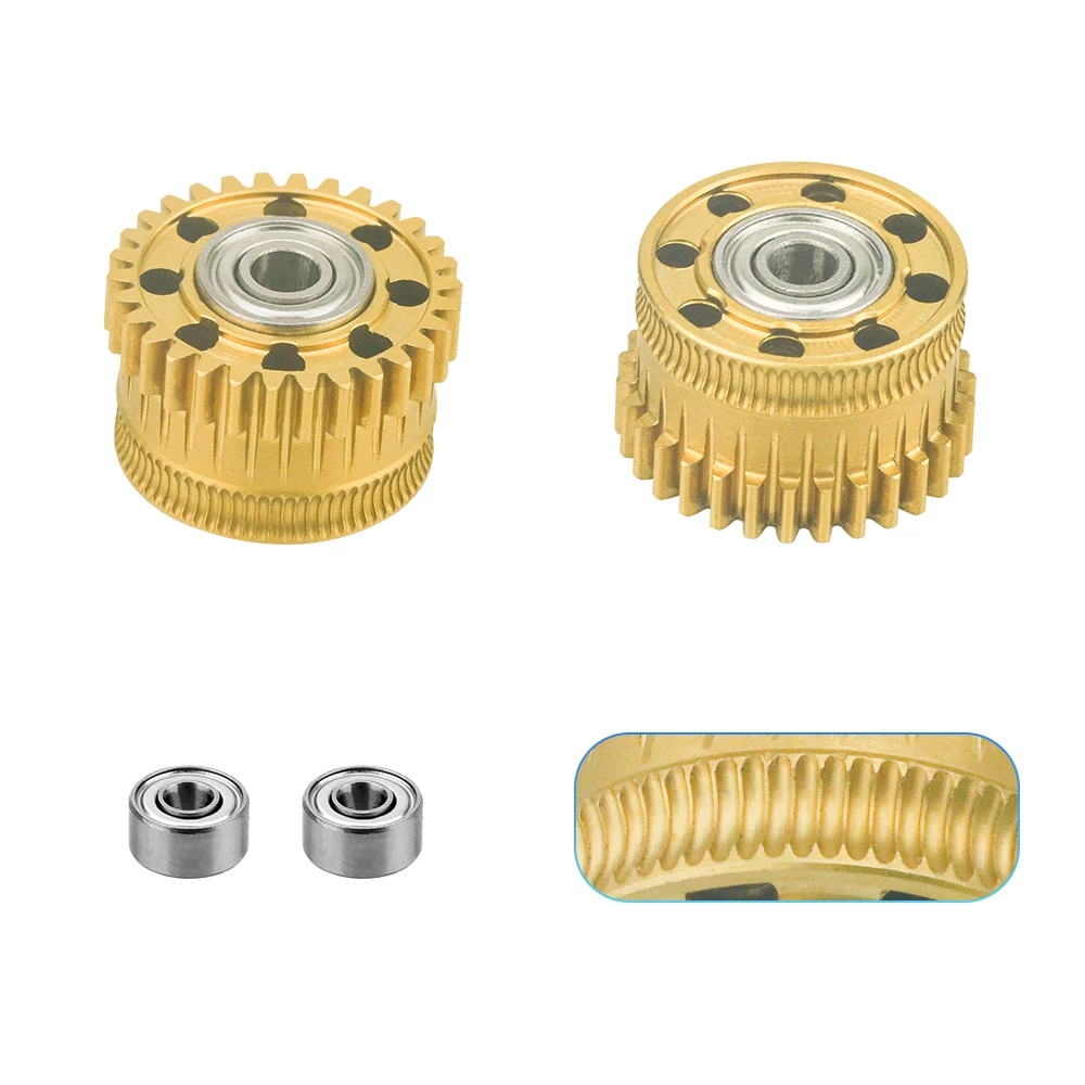 Extruder-Zahnradsatz für Creality K2 Plus Upgrade Dual Helical Vollmetall-Extruder-Antriebszahnrad Nickel-DLC-beschichtet 3D-Druckerteile – Detail 10