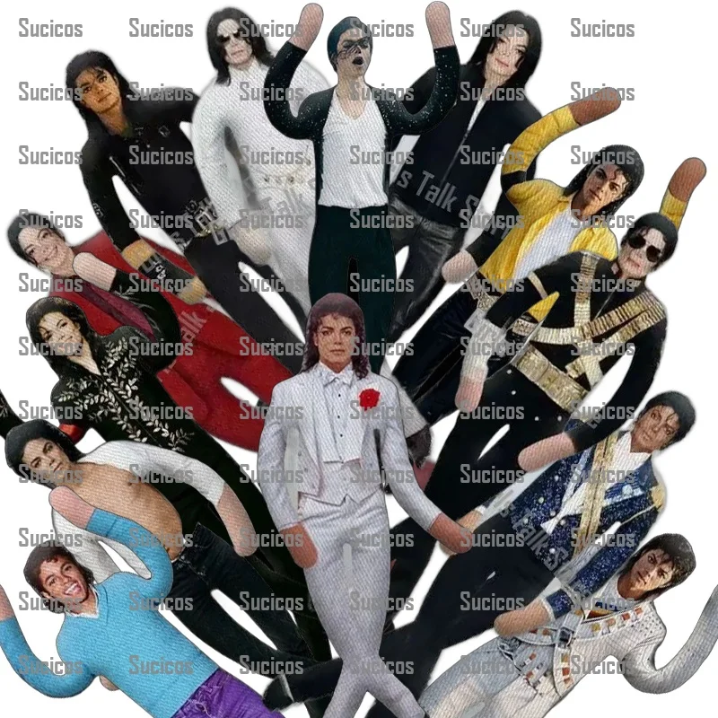Image of 15-teiliges Set Neuer Michael Jackson Cosplay-Requisiten Plüsch-Stoffpuppen Raumdekoration Abstrakte Gelenkbewegliche Figuren Geschenk