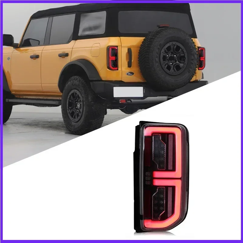 

Car LED Tail Light Assemblies For Ford Bronco 2020-2023 Auto Fog DRL Brake Turn Signal Lamp Plug and Play
