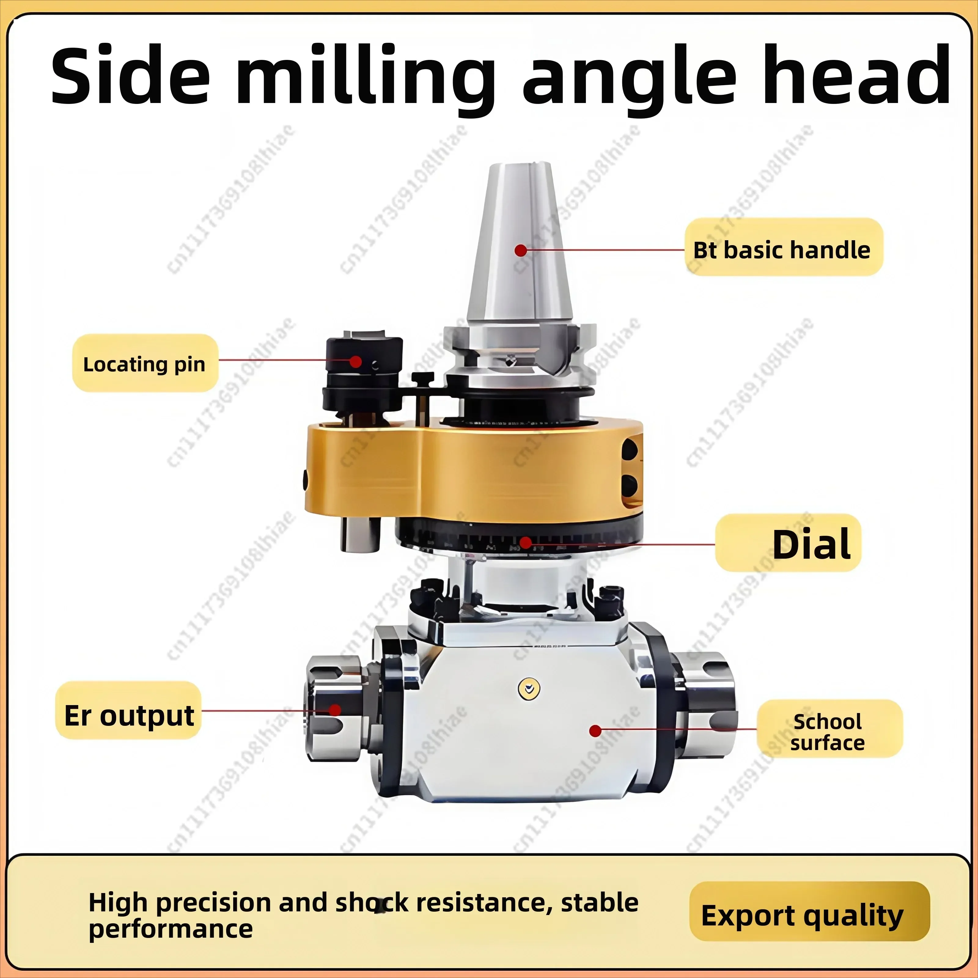 Concrete Grinder Cement Block Grinder Wall Planer Side Mill Head with ER16/ER25/ER32 Collet for Machining Centers