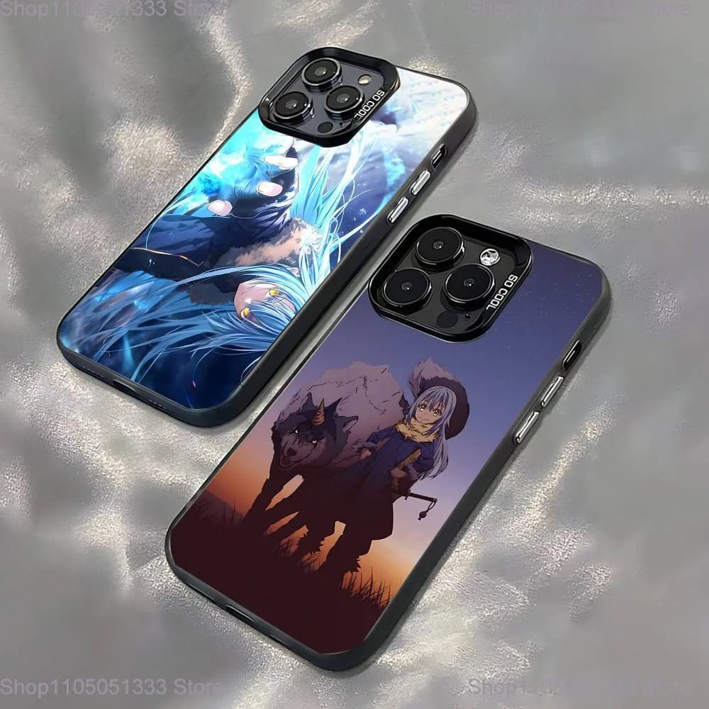 

R-Rimurus T-Tempest Slimes Phone Case For iPhone 16,15,14,13,12,11,Pro,XS,Max,Plus,Mini,SE Black Candy Matte Shockproof Cover