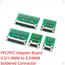 FPC/FFC Adapter Board 0.5/1.0MM to 2.54MM Soldered Connector 4/5/6/8/10/12/14/16/20/26/3040/45/50/60 Pin