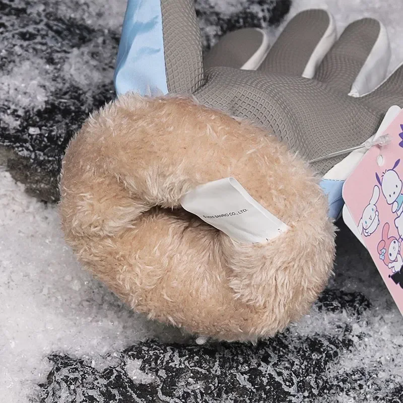 قفازات سانريو السميكة للطقس البارد للأطفال، قفازات شتوية دافئة مقاومة للرياح، ضرورية للعب الثلج، هدية شتوية للأطفال