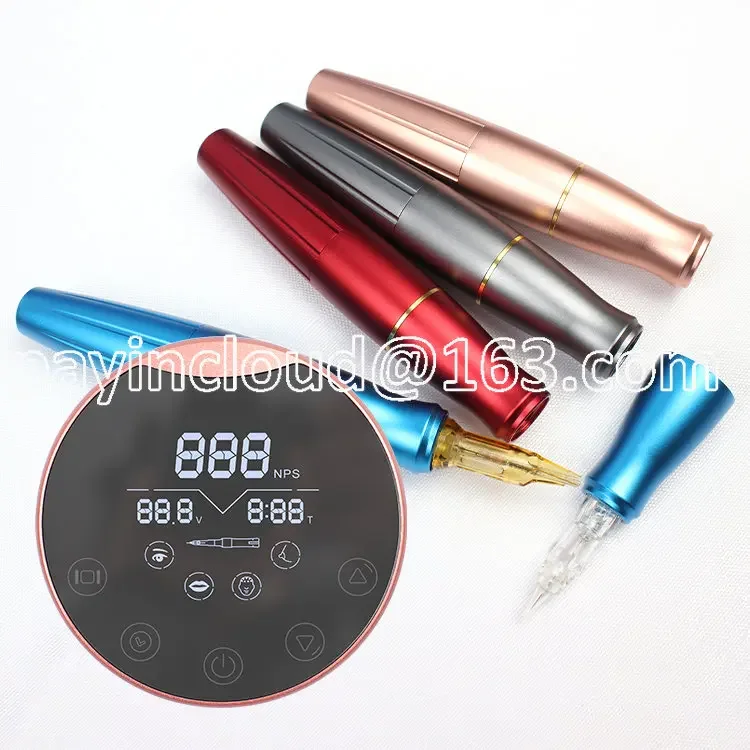 P90 PMU Mirror Panel Micro-Load Coil Twist Pen Tattoo Machine for Training