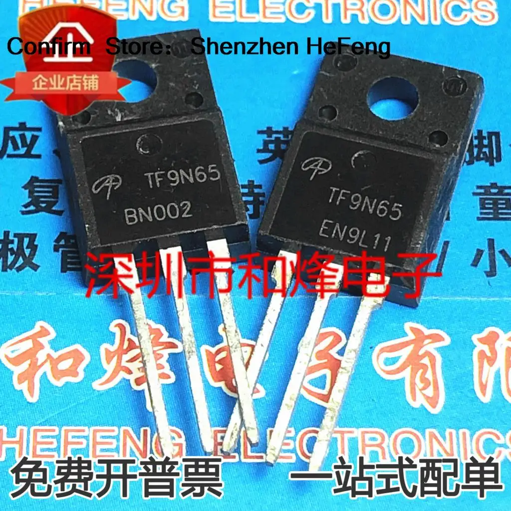 5PCS-10PCS TF9N65 AOTF9N65 MOS 9A 650V TO-220F Transistor On Stock Quality Guarantee