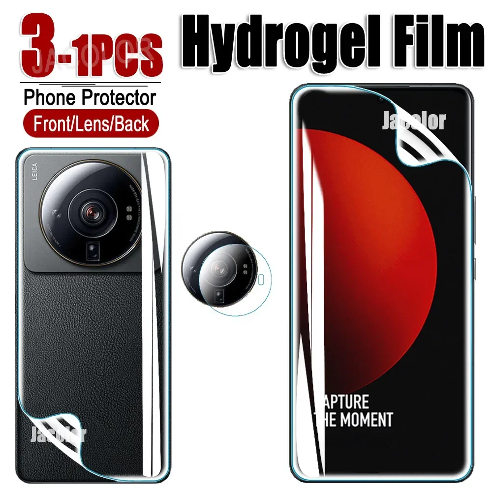 1-3PCS Hydrogel Film For Xiaomi 12S Ultra 11T 12X 12 S X Pro 11 T Lite 5G NE Civi 1S Mix 4 12Pro Screen Protectors Camera Glass