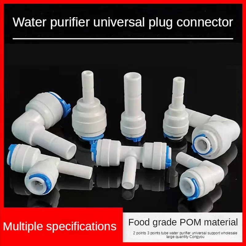 

Tee Type RO Water Fitting Male Female Thread Quick Connection 1/4 3/8 Hose PE Pipe Connector Water Filter Reverse Osmosis Parts