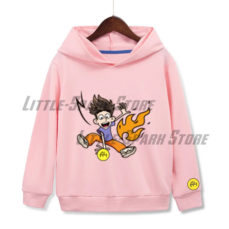 

Autumn Cotton Kids Pink Hoodies Влад a4 Бумага Boy Girl Cartoon Hip Hop Hooded sweatshirts Casual Children Sweatshirt Clothes