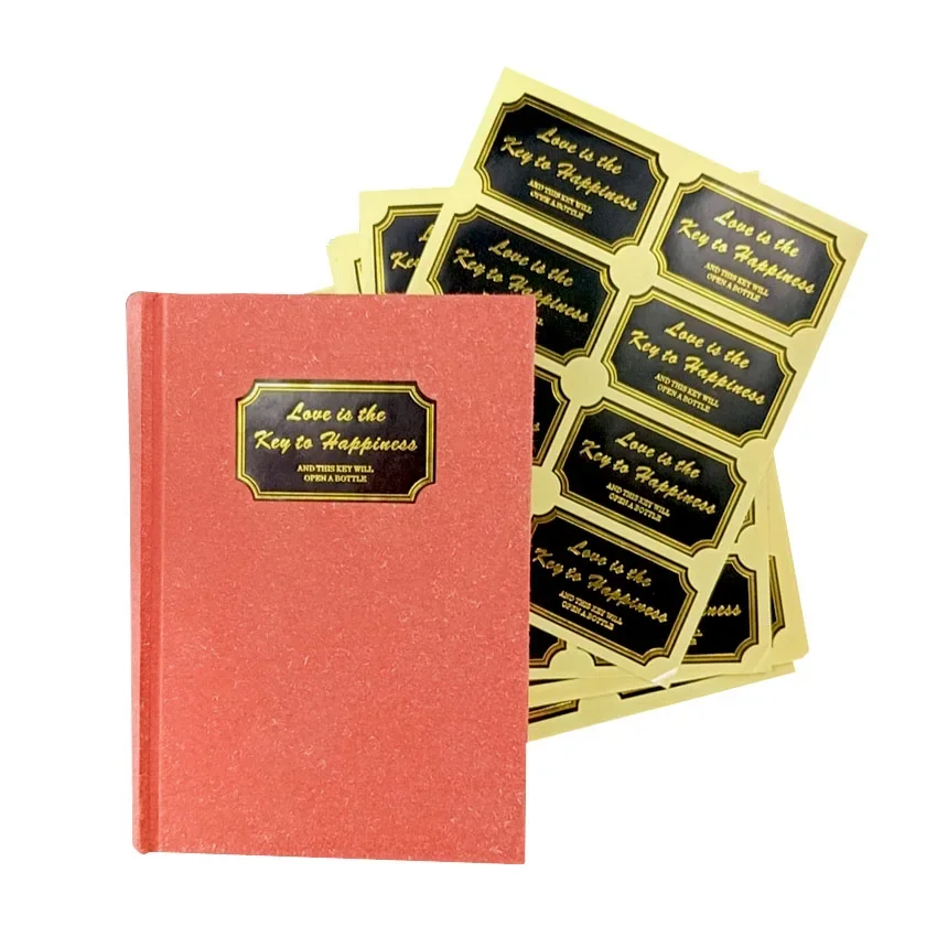 

80 Pcs/lot Black Golden'Love is the Key to Happiness' Sealing Labels Rectangle Sticker For Gift baking Cake Packing Bags