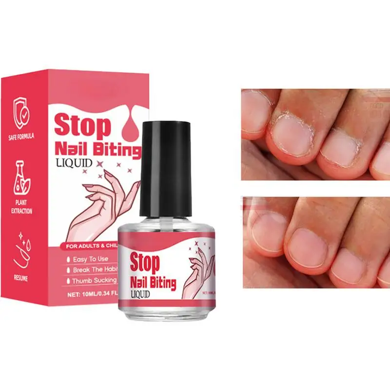 

Nail Biting Prevention 10ML Fingernail Biting Polish Thumb Sucking Finger Nail Biting Polish Dual-Effect Long-Lasting Solution