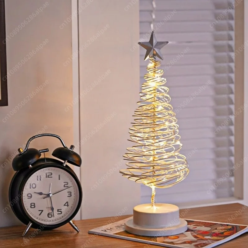 

Лидер продаж, настольная рождественская елка, спираль, мини-ночник, спальня, домашний звездный свет, модный игровой орнамент, украшение, праздничные подарки
