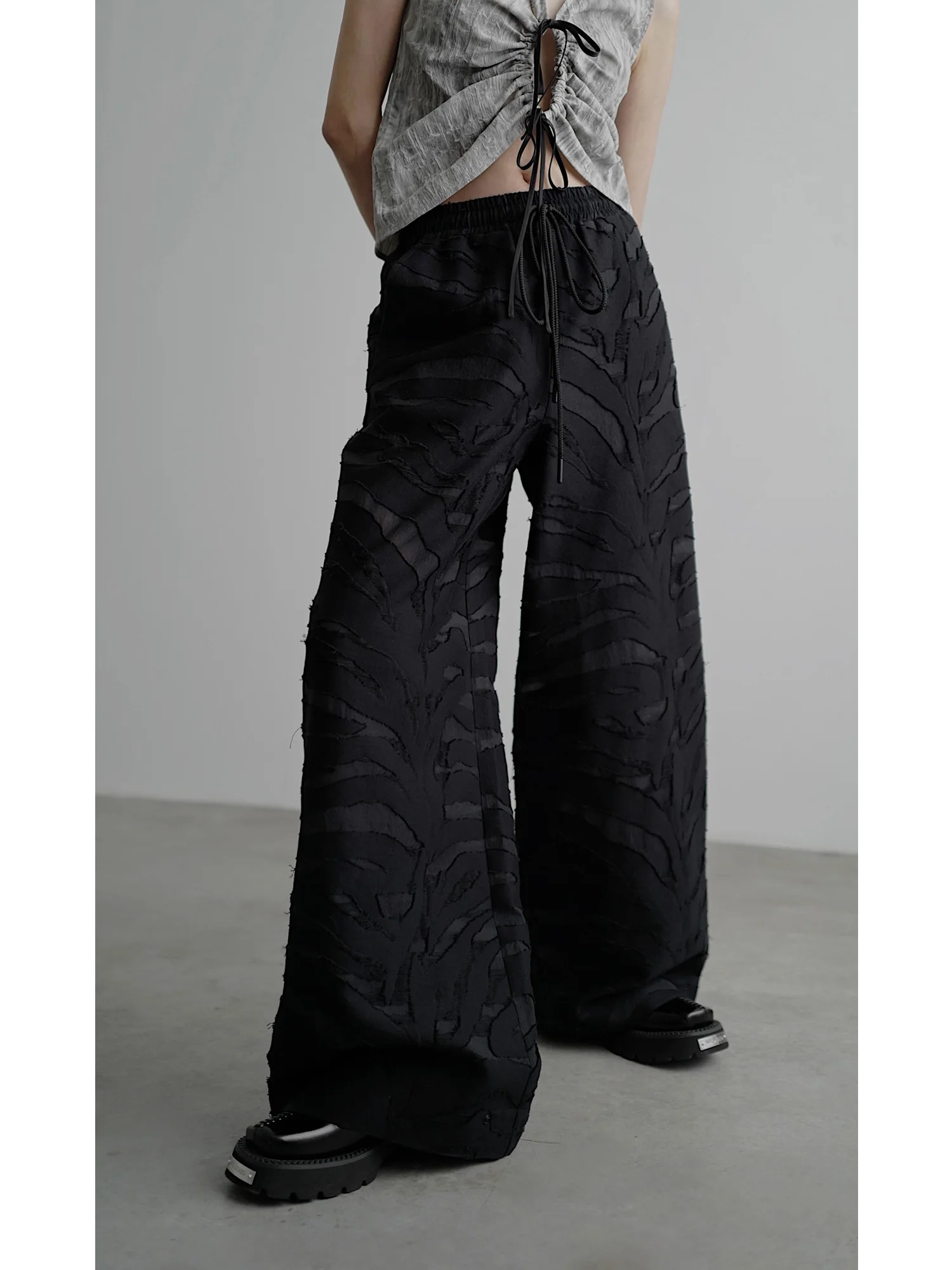 Trendy Fashion Designer Model Stylish Comfortable Women's Bloomers High Street Daily Wide Leg Pants Loose Streetwear