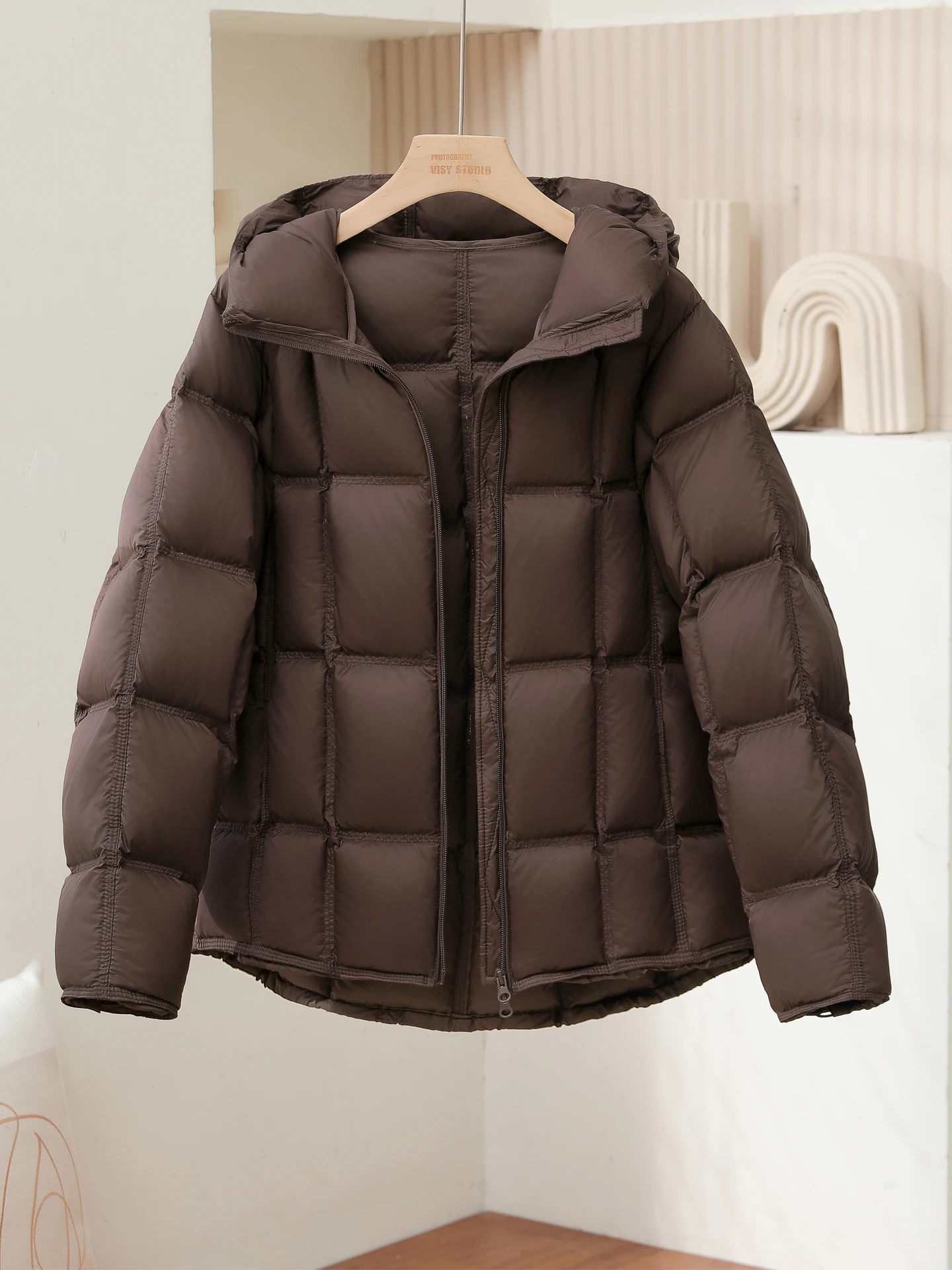 

Faionable ort Puffer Jaet Women's Loose Fit Korean Sle Bread Coat Warm Memory Fabric Zipper Handbag Ci Casual