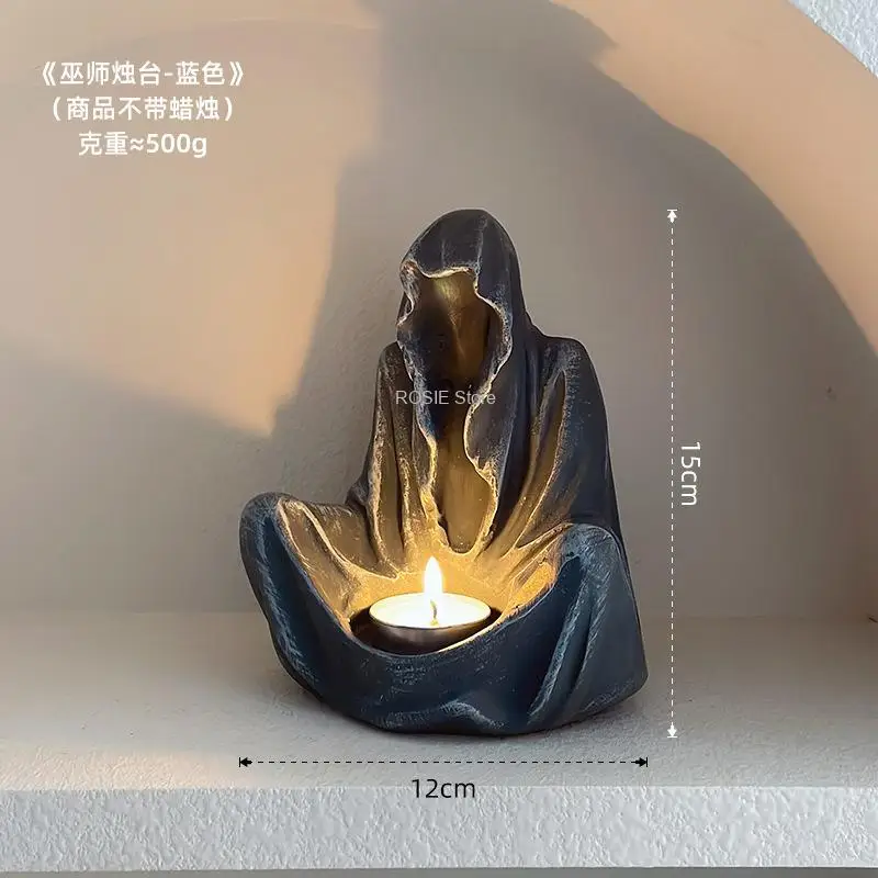 Wizard  Resin Candle Holders Candlestick Fashion Wedding Table Candle Stand Exquisite Candlestick Halloween Decoration