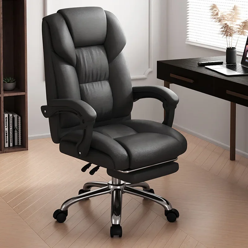 

Cover Designer Office Chair Headrest Elbow Pad High Computer Swivel Chair Recliner Leather Cadeiras De Gamer Office Furnitures